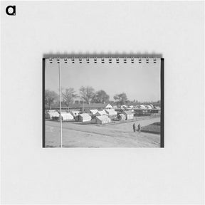アートメモ帳-View of Kern migrant camp showing one of three sanitary units - ドロテア ラング Memo.