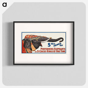 アートポスター-Five Ring Circus Elephants
 - ボストン公共図書館 Poster.