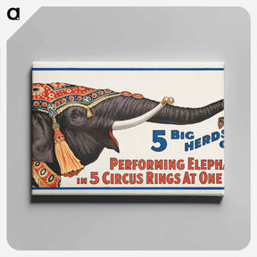 アートパネル-Five Ring Circus Elephants
 - ボストン公共図書館 Canvas.