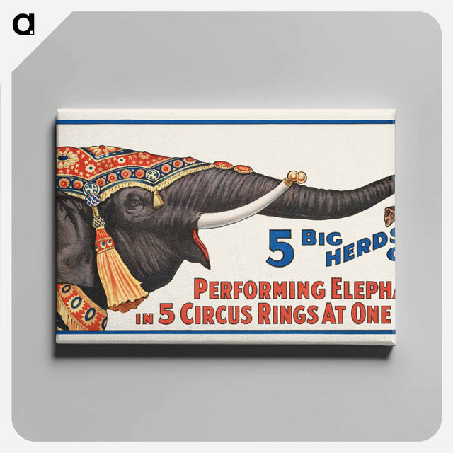 アートパネル-Five Ring Circus Elephants
 - ボストン公共図書館 Canvas.