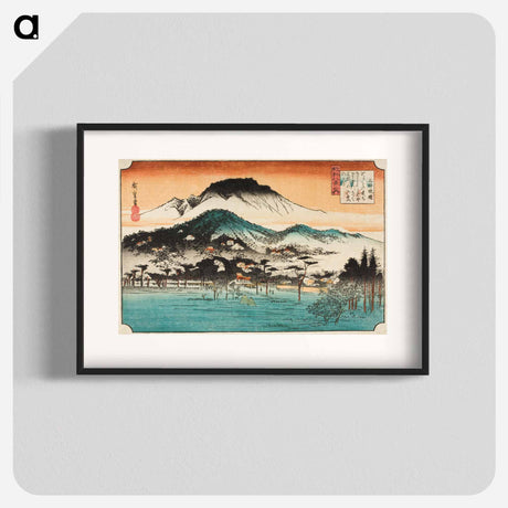 アートポスター-Evening Bell at Miidera
 - 歌川 広重 Poster.