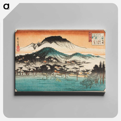 アートパネル-Evening Bell at Miidera
 - 歌川 広重 Canvas.
