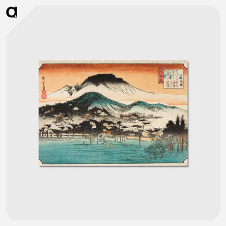 アートポストカード-Evening Bell at Miidera
 - 歌川 広重 Postcard.