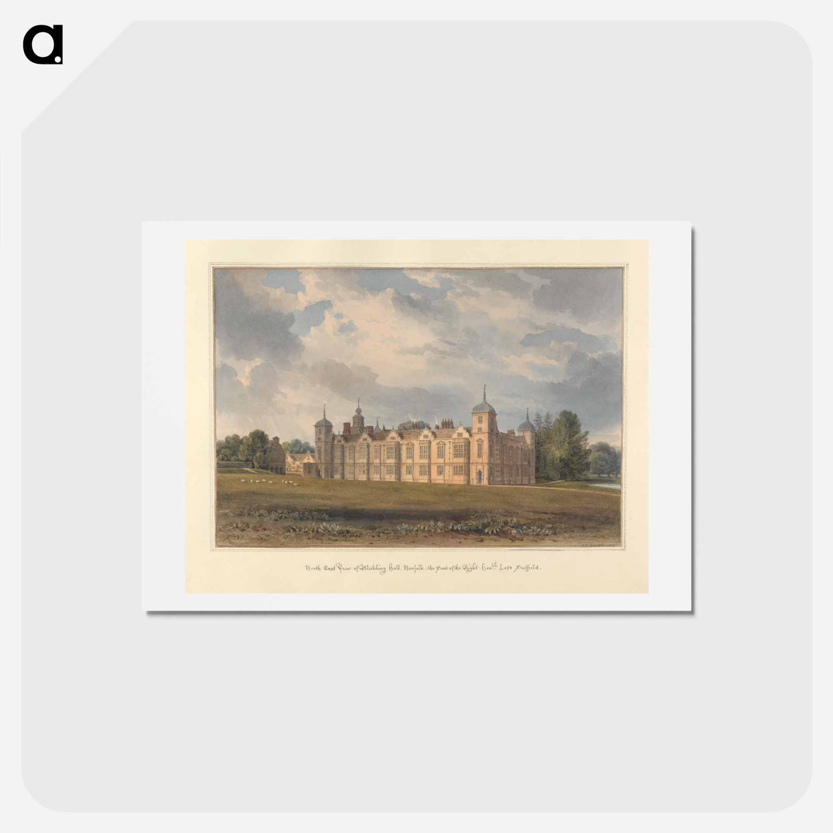 アートポストカード-North East View of Blickling Hall, Norfolk; the Seat of the Right Hon'ble Lord Suffield
 - イェール大学アートギャラリー Postcard.
