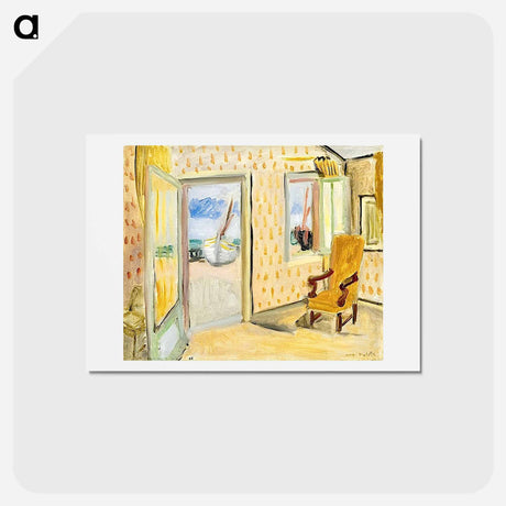 アートポストカード-Interior, Open Door - アンリ マティス Postcard.