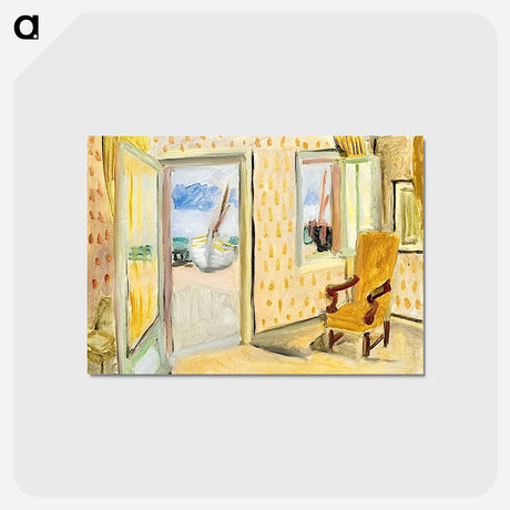 アートポストカード-Interior, Open Door - アンリ マティス Postcard.