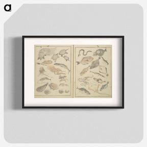 アートポスター-Hokusai's manga shōen zen - 葛飾 北斎 Poster.