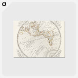 アートポストカード-Earth's Western Planisphere
 - ボストン公共図書館 Postcard.