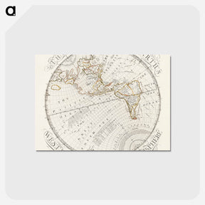 アートポストカード-Earth's Western Planisphere
 - ボストン公共図書館 Postcard.