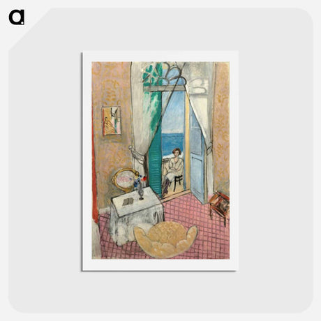アートポストカード-Interior at Nice - アンリ マティス Postcard.