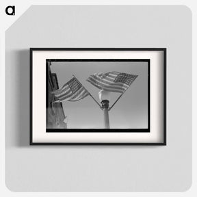 アートポスター-The Flags are Out on the Fourth of July, Vale, Oregon
 - ラッセル リー Poster.