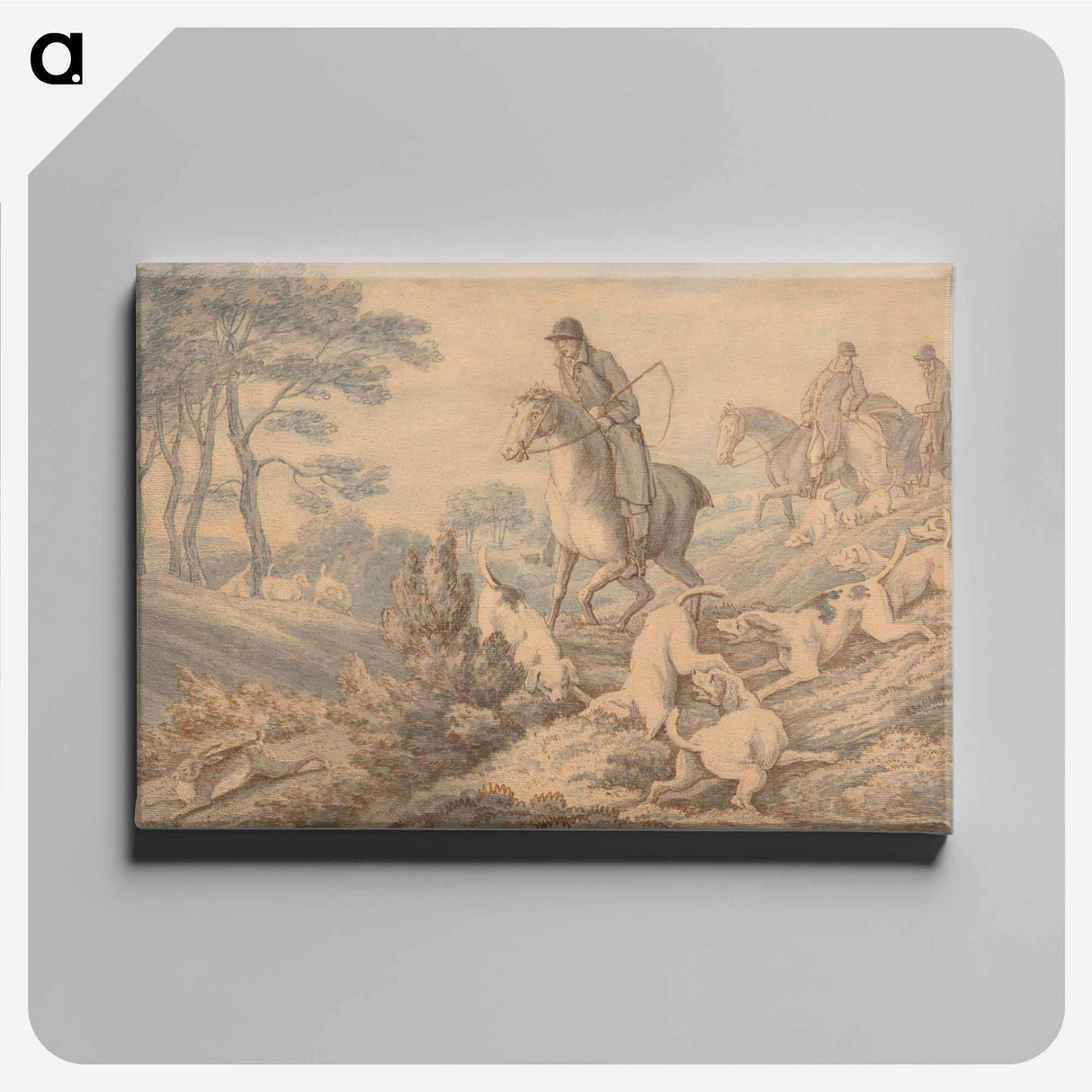 アートパネル-Hounds and Huntsmen Starting a Hare
 - イェール大学アートギャラリー Canvas.