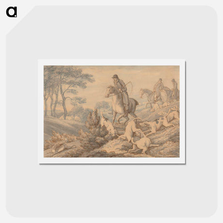 アートポストカード-Hounds and Huntsmen Starting a Hare
 - イェール大学アートギャラリー Postcard.