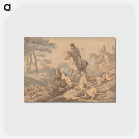 アートポストカード-Hounds and Huntsmen Starting a Hare
 - イェール大学アートギャラリー Postcard.