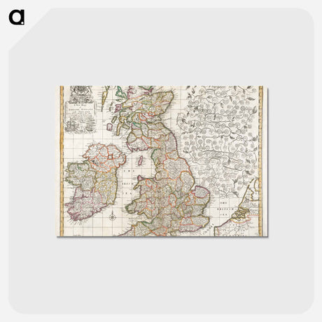 アートポストカード-Map of England, Scotland and Ireland
 - ボストン公共図書館 Postcard.