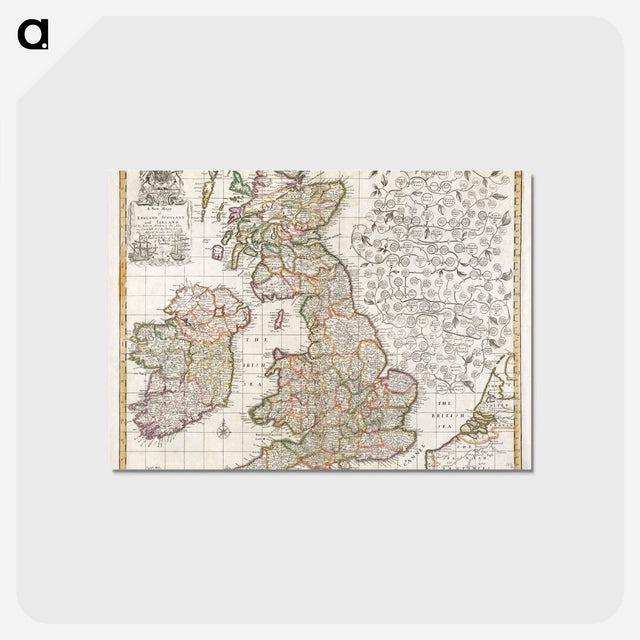 アートポストカード-Map of England, Scotland and Ireland
 - ボストン公共図書館 Postcard.