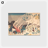 アートポストカード-Hokusai's Poem - 葛飾 北斎 Postcard.