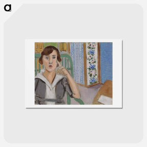 アートポストカード-Woman and Screen - アンリ マティス Postcard.