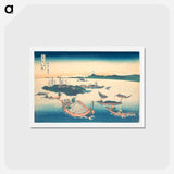 アートポストカード-Hokusai's Tsukudajima in Musashi Province (Buyō Tsukudajima) - 葛飾 北斎 Postcard.