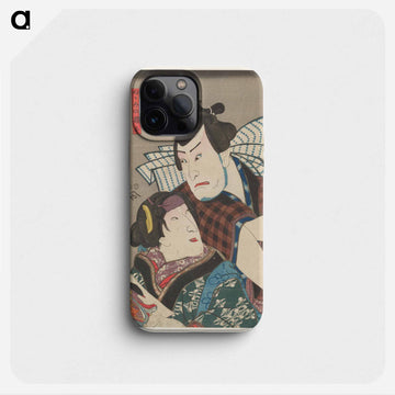 Woman Holding a Print of Mother and Child
 - 歌川 国貞 Phone Case.