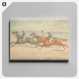 アートパネル-Three Racehorses with Jockeys Up Galloping in a Group to Left
 - イェール大学アートギャラリー Canvas.