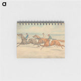 アートメモ帳-Three Racehorses with Jockeys Up Galloping in a Group to Left
 - イェール大学アートギャラリー Memo.
