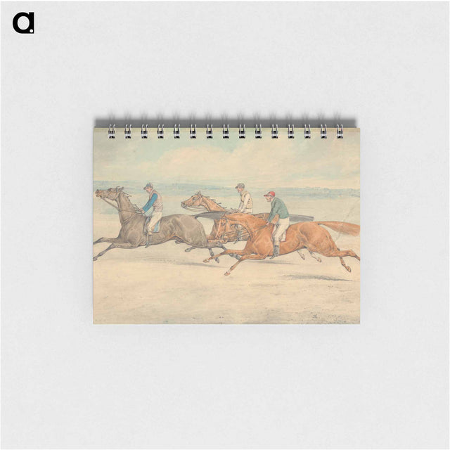 アートメモ帳-Three Racehorses with Jockeys Up Galloping in a Group to Left
 - イェール大学アートギャラリー Memo.
