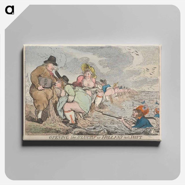 アートパネル-Opening the Sluices, Or, - Hollands Last Shift
 - イェール大学アートギャラリー Canvas.