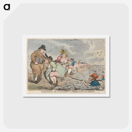 アートポストカード-Opening the Sluices, Or, - Hollands Last Shift
 - イェール大学アートギャラリー Postcard.