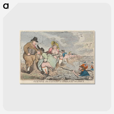アートポストカード-Opening the Sluices, Or, - Hollands Last Shift
 - イェール大学アートギャラリー Postcard.