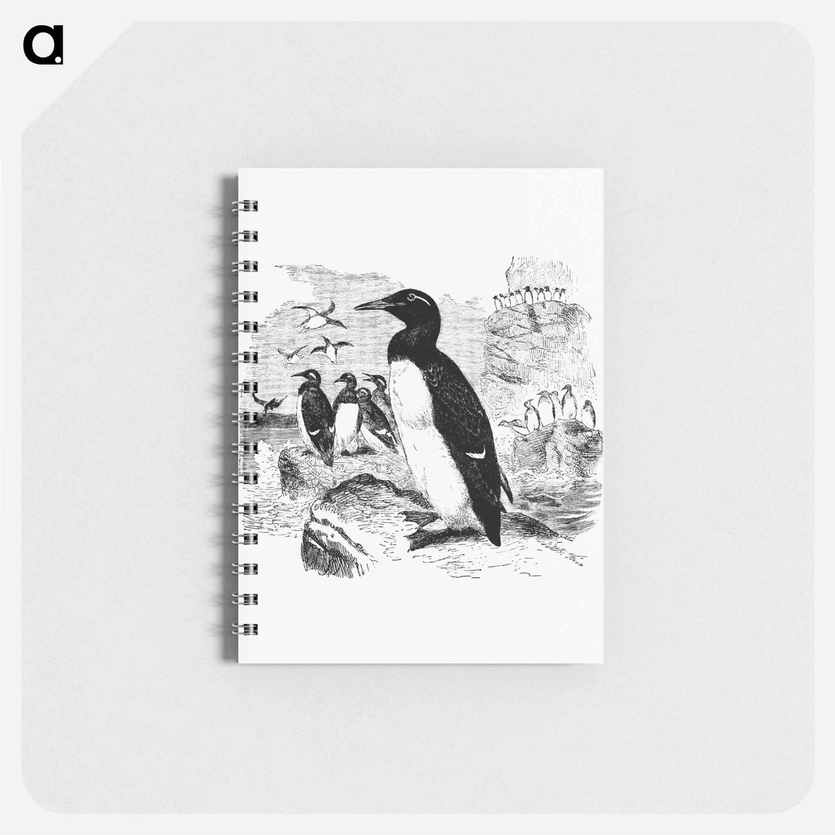 アートメモ帳-Victorian Style Penguins Engraving
 - 大英図書館 Memo.