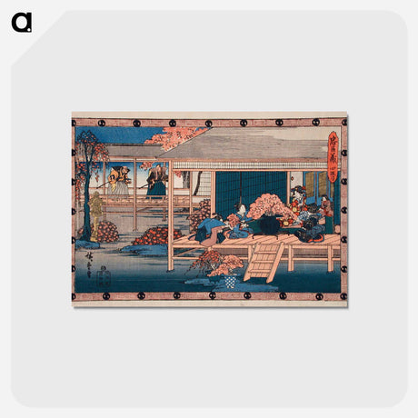 アートポストカード-Envoys from the Shogun Approach Lady Kaoyo at Enya's Castle
 - 歌川 広重 Postcard.