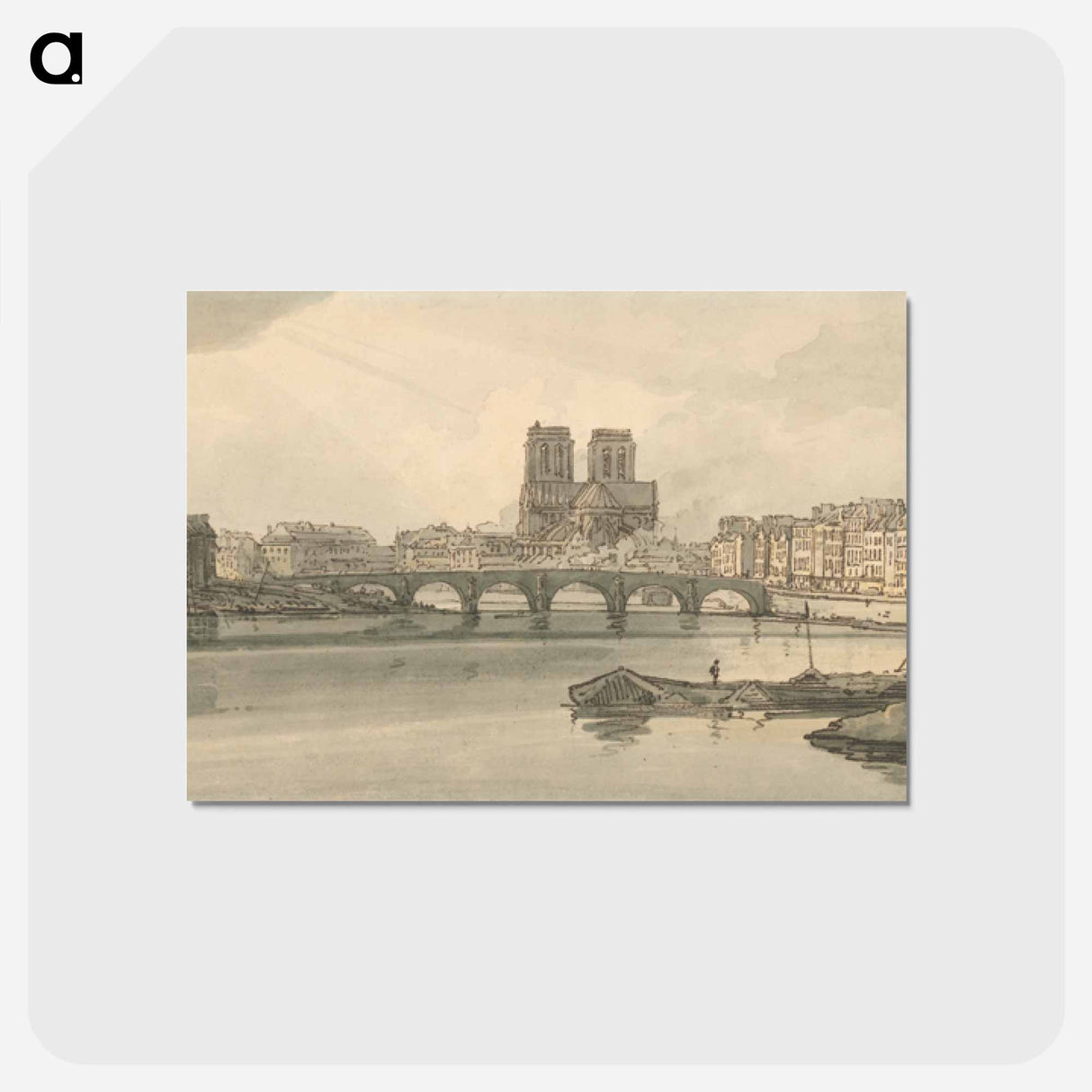 アートポストカード-A View of the Pont de la Tournelle and Notre Dame Taken From the Arsenal
 - イェール大学アートギャラリー Postcard.