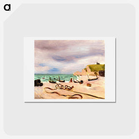 アートポストカード-Ropes on the Beach at Etretat - アンリ マティス Postcard.