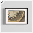 アートポスター-Mountainous Path with Travelers
 - 歌川 広重 Poster.