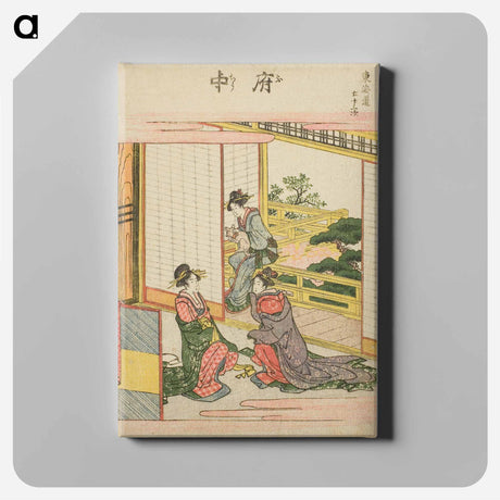 アートパネル-Hokusai's The Fifty-three Stations of the Tōkaidō - 葛飾 北斎 Canvas.