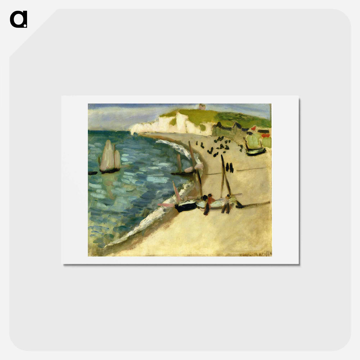 アートポストカード-Aht Amont Cliffs at Etretat - アンリ マティス Postcard.