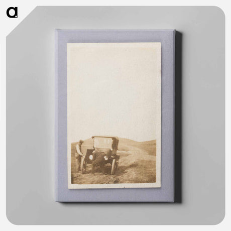 アートパネル-Two Men Cranking an Automobile
 - セントルイス美術館 Canvas.