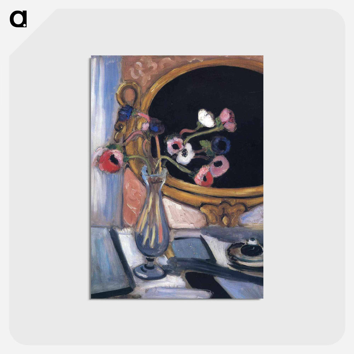 アートポストカード-Anemone and Mirror - アンリ マティス Postcard.
