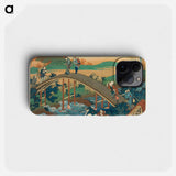 Hokusai's Poem by Ariwara no Narihira - Katsushika Hokusai Phone Case.