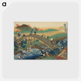 アートポストカード-Hokusai's Poem by Ariwara no Narihira - 葛飾 北斎 Postcard.