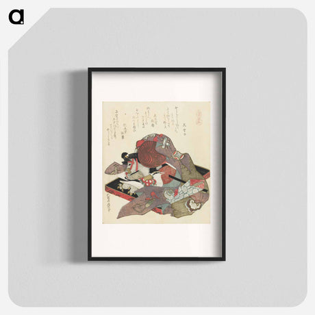 アートポスター-A comparison of Genroku poems and shells - 葛飾 北斎 Poster.