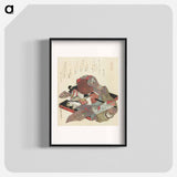 アートポスター-A comparison of Genroku poems and shells - 葛飾 北斎 Poster.