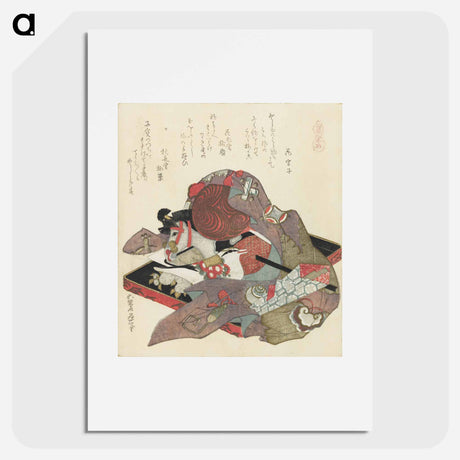 アートポスター-A comparison of Genroku poems and shells - 葛飾 北斎 Poster.