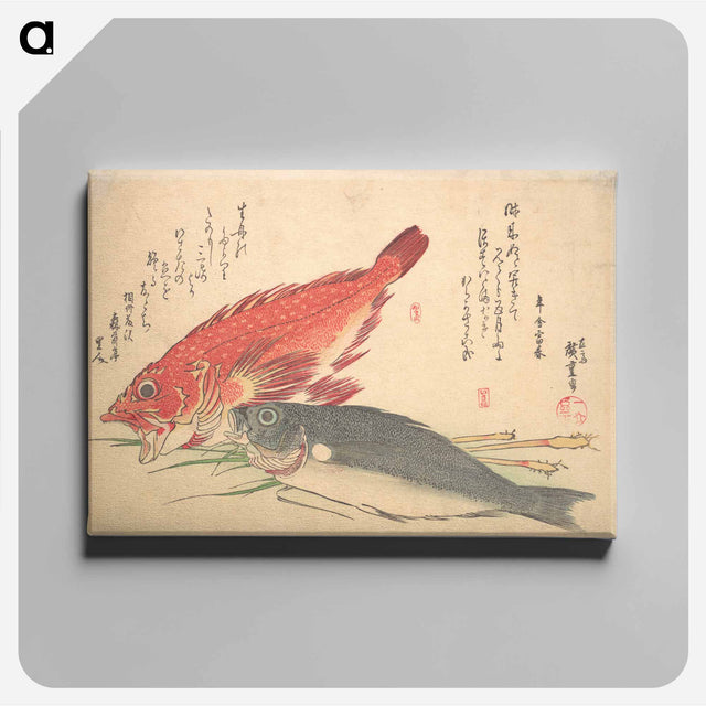 アートパネル-Isaki and Kasago Fish, from the series Uozukushi (Every Variety of Fish)
 - 歌川 広重 Canvas.