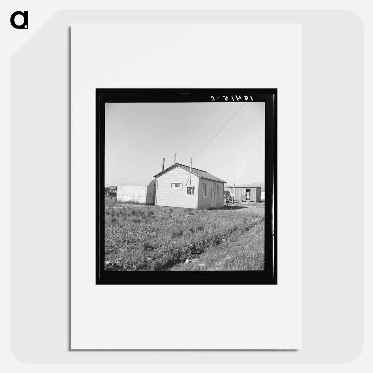 Housing for rapidly growing settlement of lettuce workers on fringes of town. Salinas, California. - Dorothea Lange Poster.