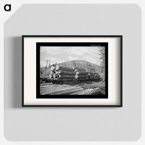 アートポスター-Logs on Railroad Cars
 - ラッセル リー Poster.
