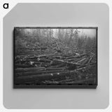 アートパネル-Logs on Railroad Cars
 - ラッセル リー Canvas.