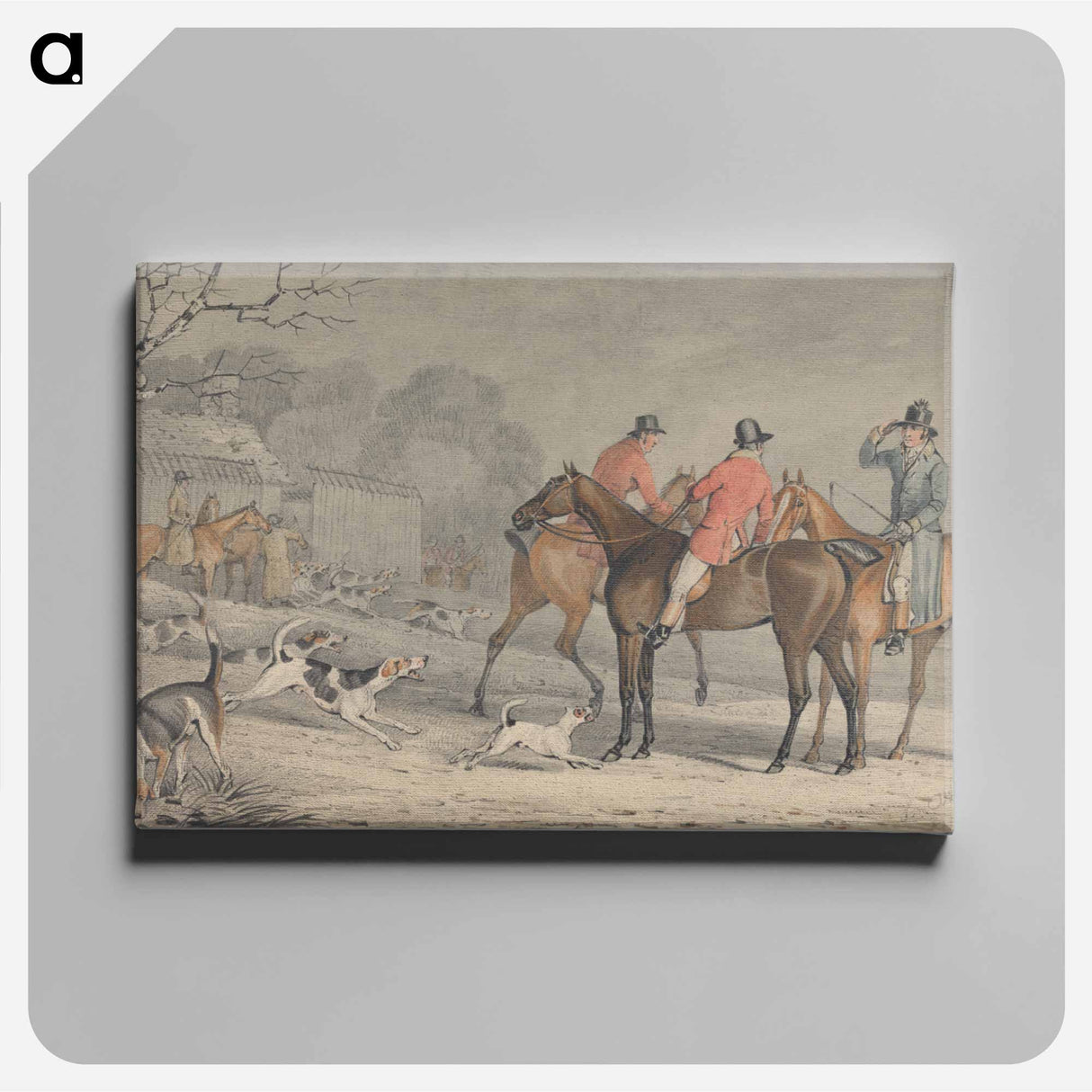 アートパネル-Foxhunting: The Meet, With Hounds Coming Out of Kennel
 - イェール大学アートギャラリー Canvas.