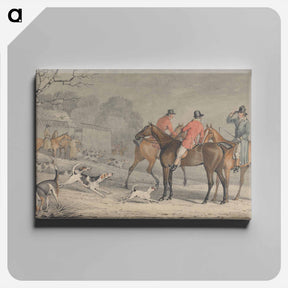 アートパネル-Foxhunting: The Meet, With Hounds Coming Out of Kennel
 - イェール大学アートギャラリー Canvas.